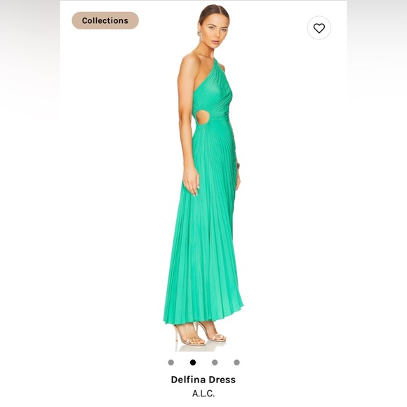 A.L.C Delfina Dress - Deep Mint - Picture 2 of 7